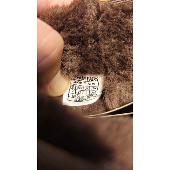 NEW - DREAM PAIRS Women's Shorty-New Mid Calf Winter Snow Boots - Brown - SZ 7 - Picture 9 of 10